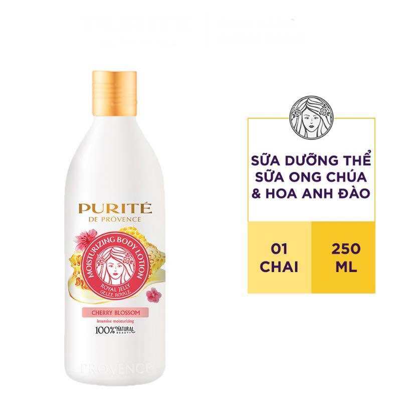 Sữa Dưỡng Thể PURITE PROVENCE Chiết Xuất Hoa Anh Đào Và Hoa Hồng 250ml Mẫu Mới