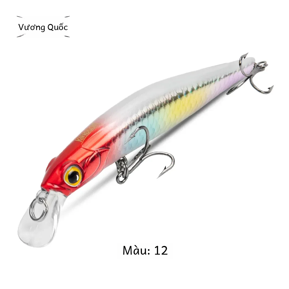 Kingdom chìm Minnow mồi 60 80 90 105mm rung chìm jerkbati swimbait nam châm trasnfer dài đúc cứng câu cá thu hút