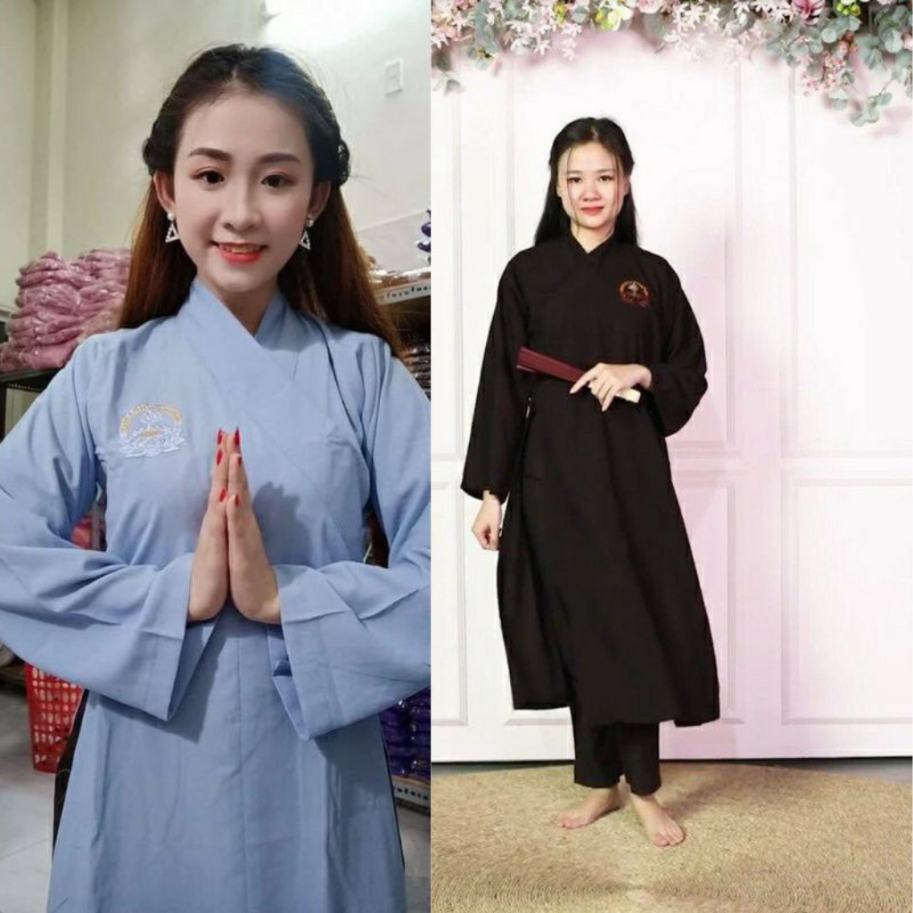 Áo tràng phật tử chất Silk