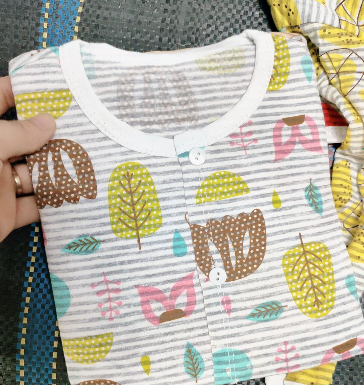 bộ đồ cotton sợi tre in full Noubaby