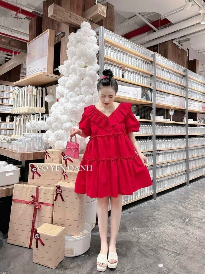 Đầm baby doll bèo tầng siêu xinh đẹp BG