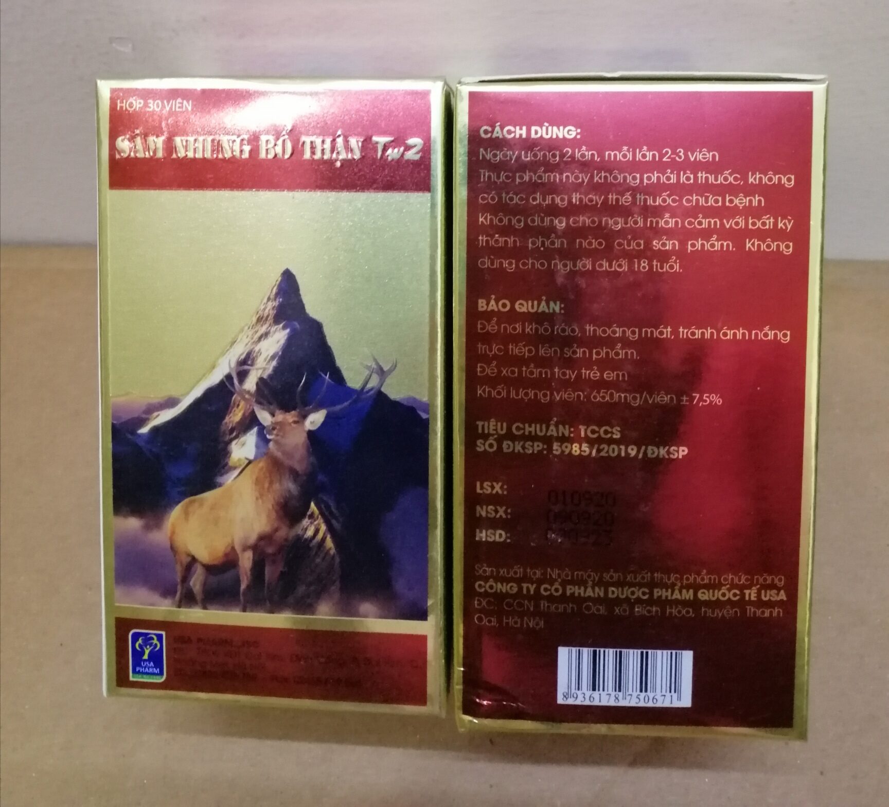 Sâm nhung bổ thận TW2, bổ thận tráng dương