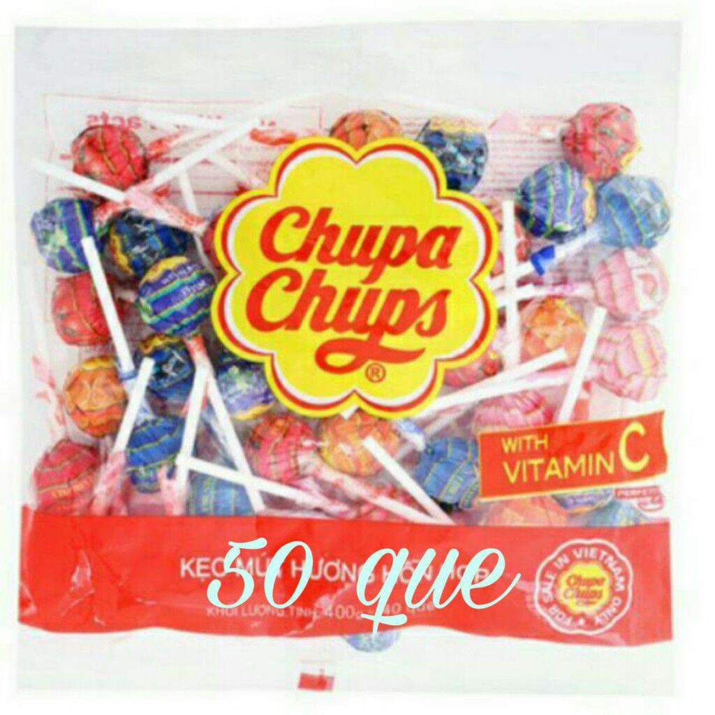 (BỊCH 50 QUE) KẸO MÚT CHUPA CHUPS VỊ TRÁI CÂY