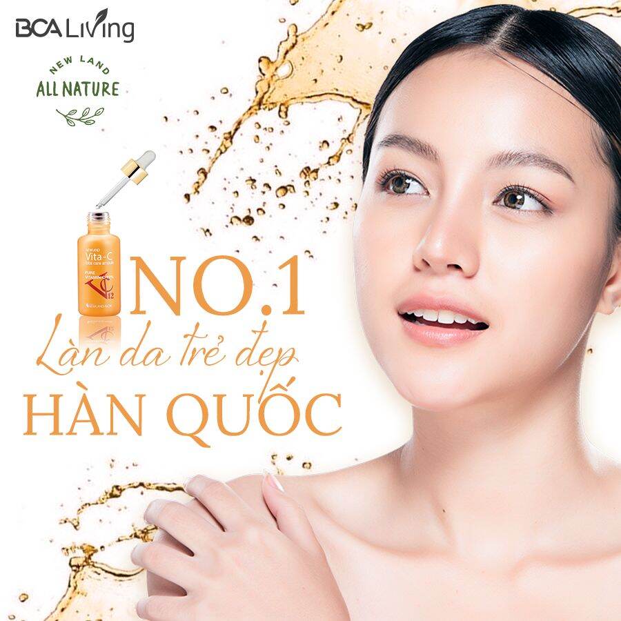 Vita-C Total Care Newland Hàn Quốc trẻ hóa, giảm nám tàn nhang thâm mụn vết chân chim lỗ chân lông to căng bóng da chuẩn Hàn BiYu Shop