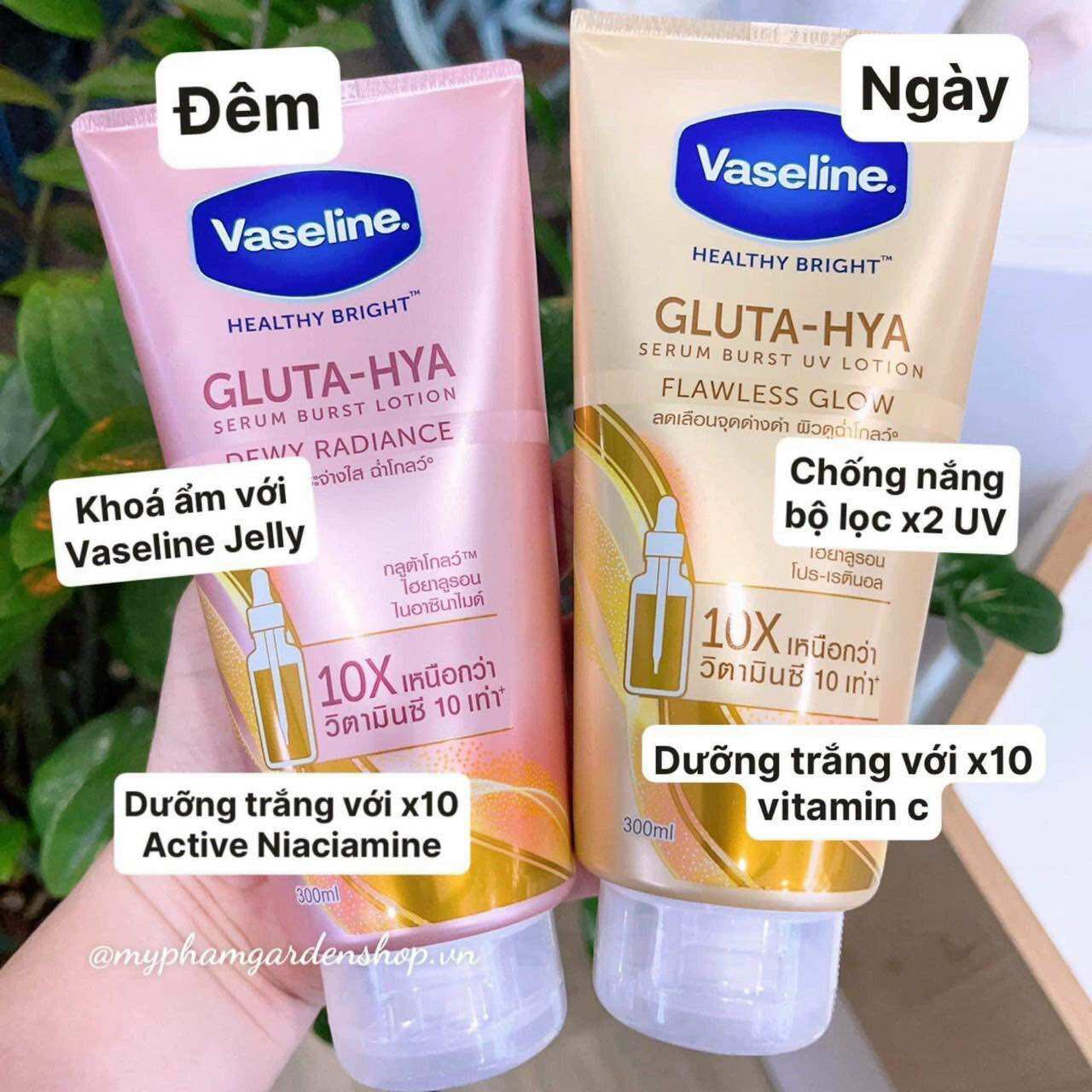 Sữa Dưỡng Thể Trắng Da Vaseline Gluta-Hya Serum Burst lotion