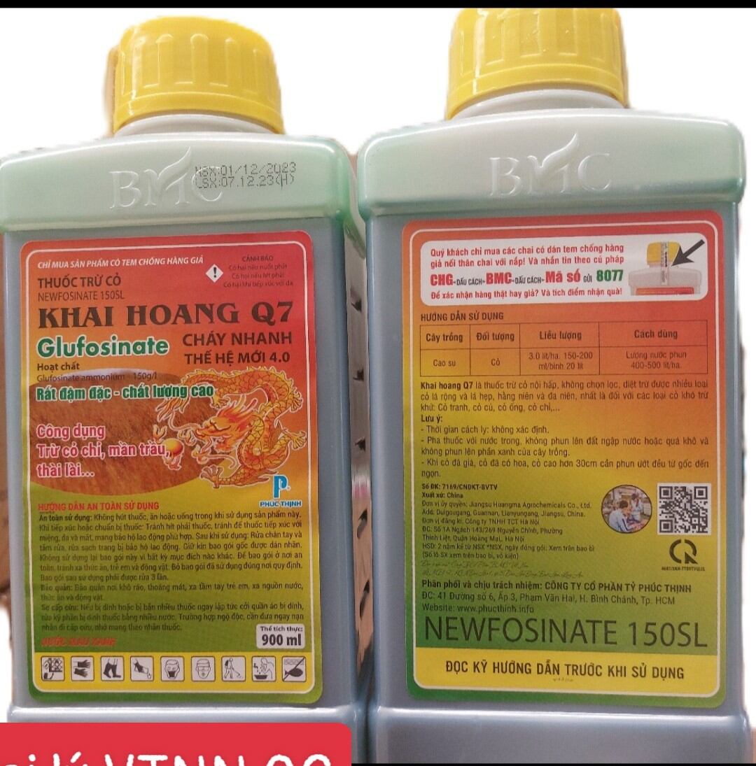 Thuốc trừ cỏ khai hoang q7 combo 10 chai 900ml