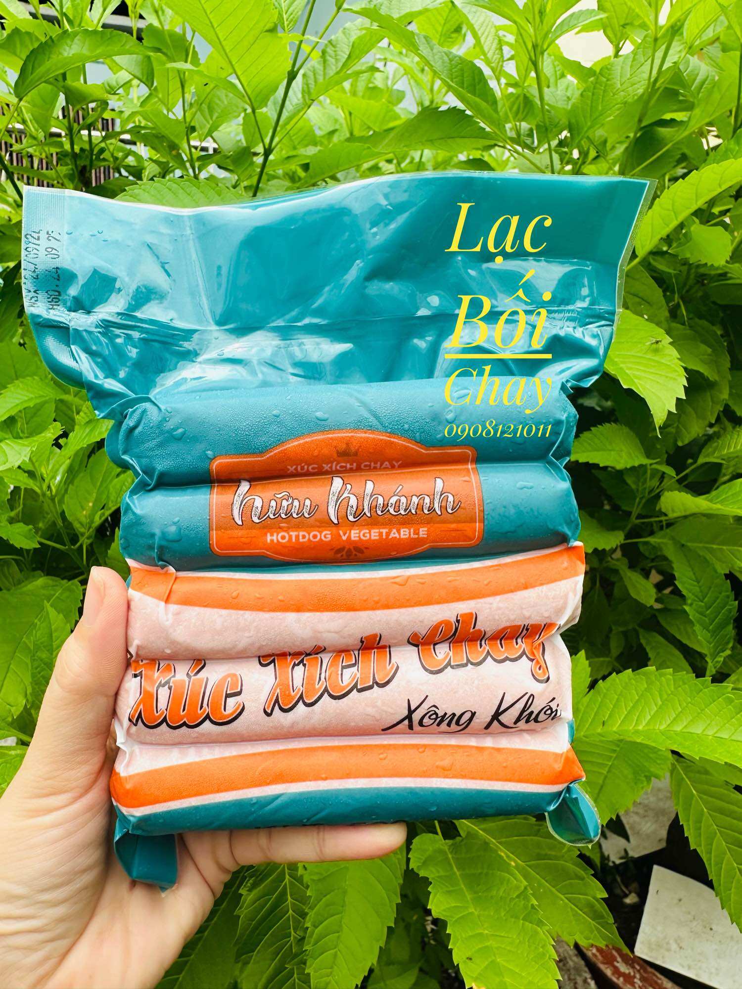 BỊCH 500g XÚC XÍCH CHAY HỮU KHÁNH/Hàng ngon loại 1/Hàng lạnh ship hỏa tốc trong kv TPHCM/THC LẠC BỐI