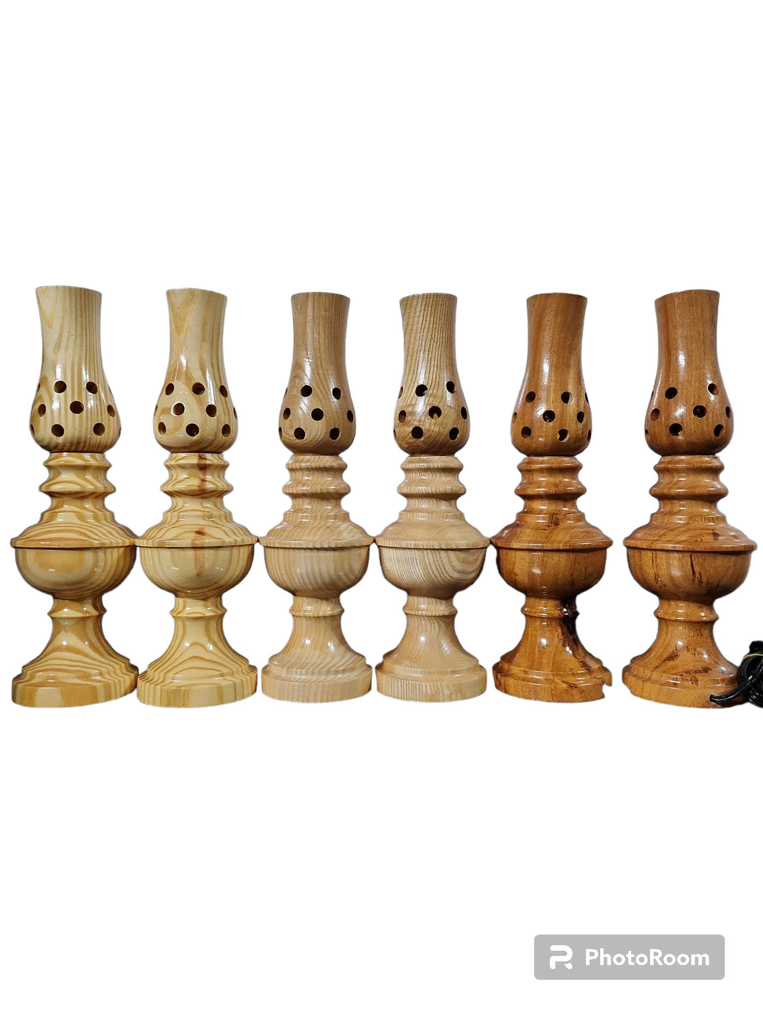 Đèn gỗ bàn thờ lớn (sồi, thông,gõ)cao 29cm