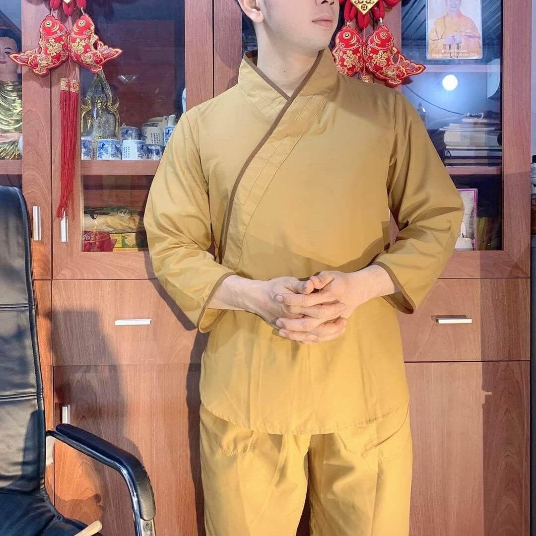 [HCM]Đồ lam đi chùa nam mẫu xéo nhật