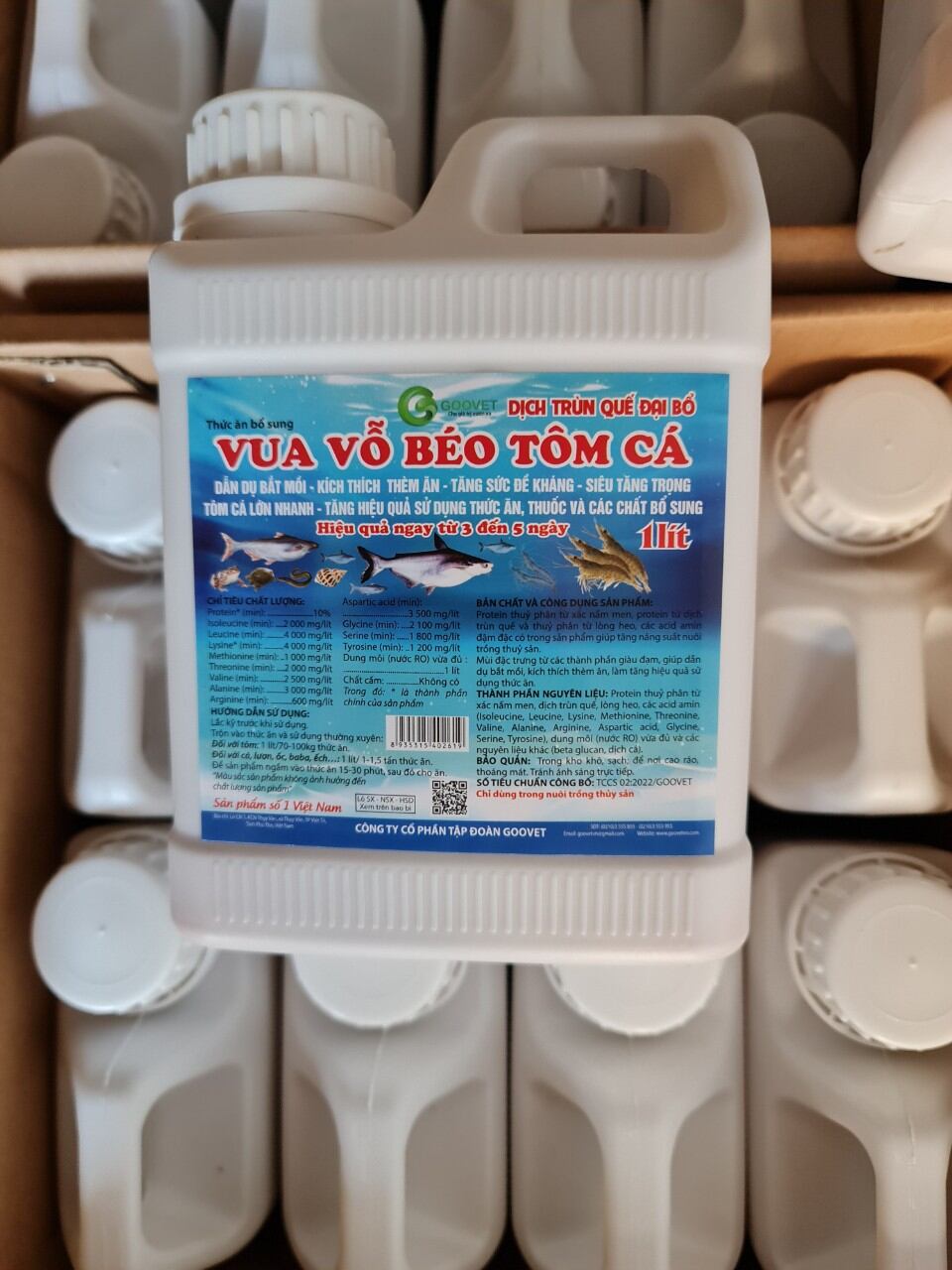 VUA VỖ BÉO TÔM CÁ CAO CẤP TỪ DỊCH GIUN QUẾ 1 lít