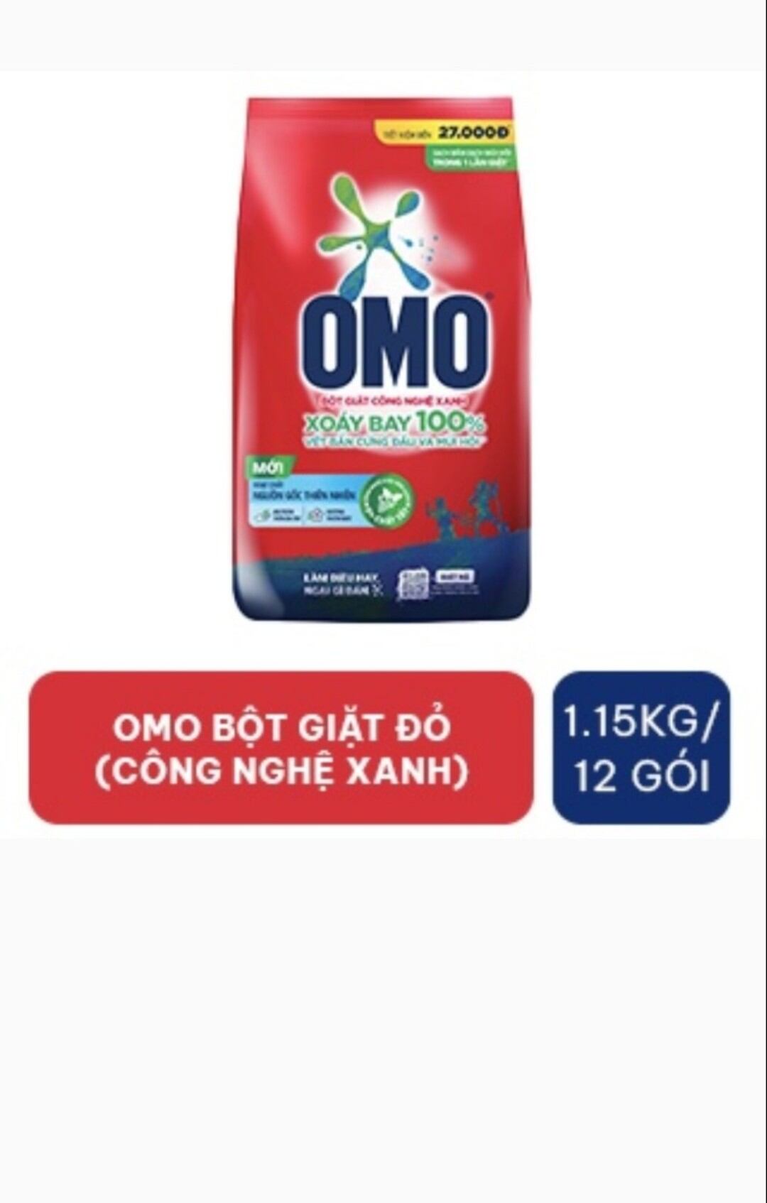Bột giặt Omo 1.15kg Đỏ công nghệ mới
