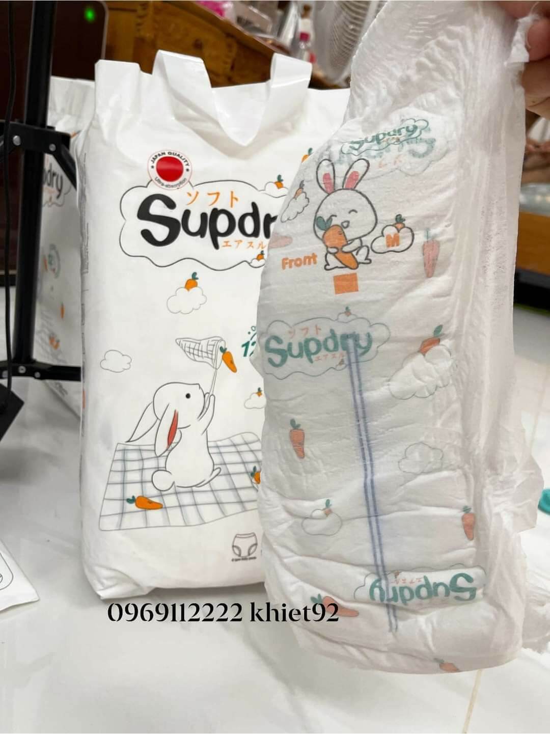 Tã/Bỉm SUPDRY nội địa Trung dán/quần size M64/L58/XL52/XXL50. 