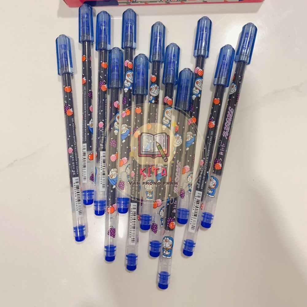 Bút gel nho mực tím, xanh (12cây/hộp)