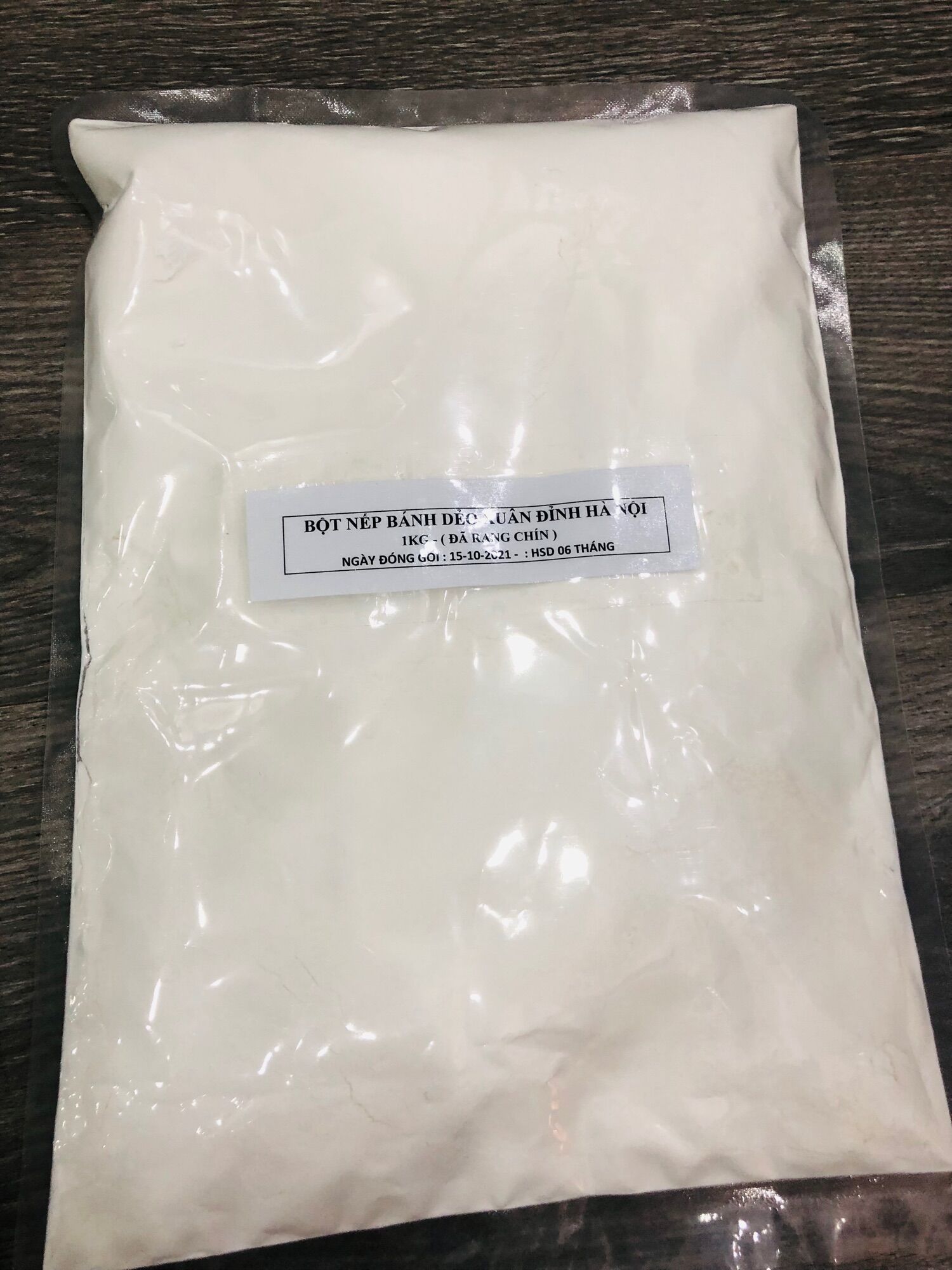 BỘT NẾP LÀM BÁNH IN - 1KG   ( Đã rang chín : bao trắng ,  thơm  , dẻo , mịn …)