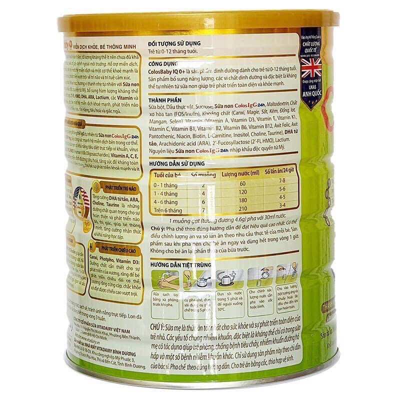 Sữa bột Colosbaby Bio gold 0+ 800g