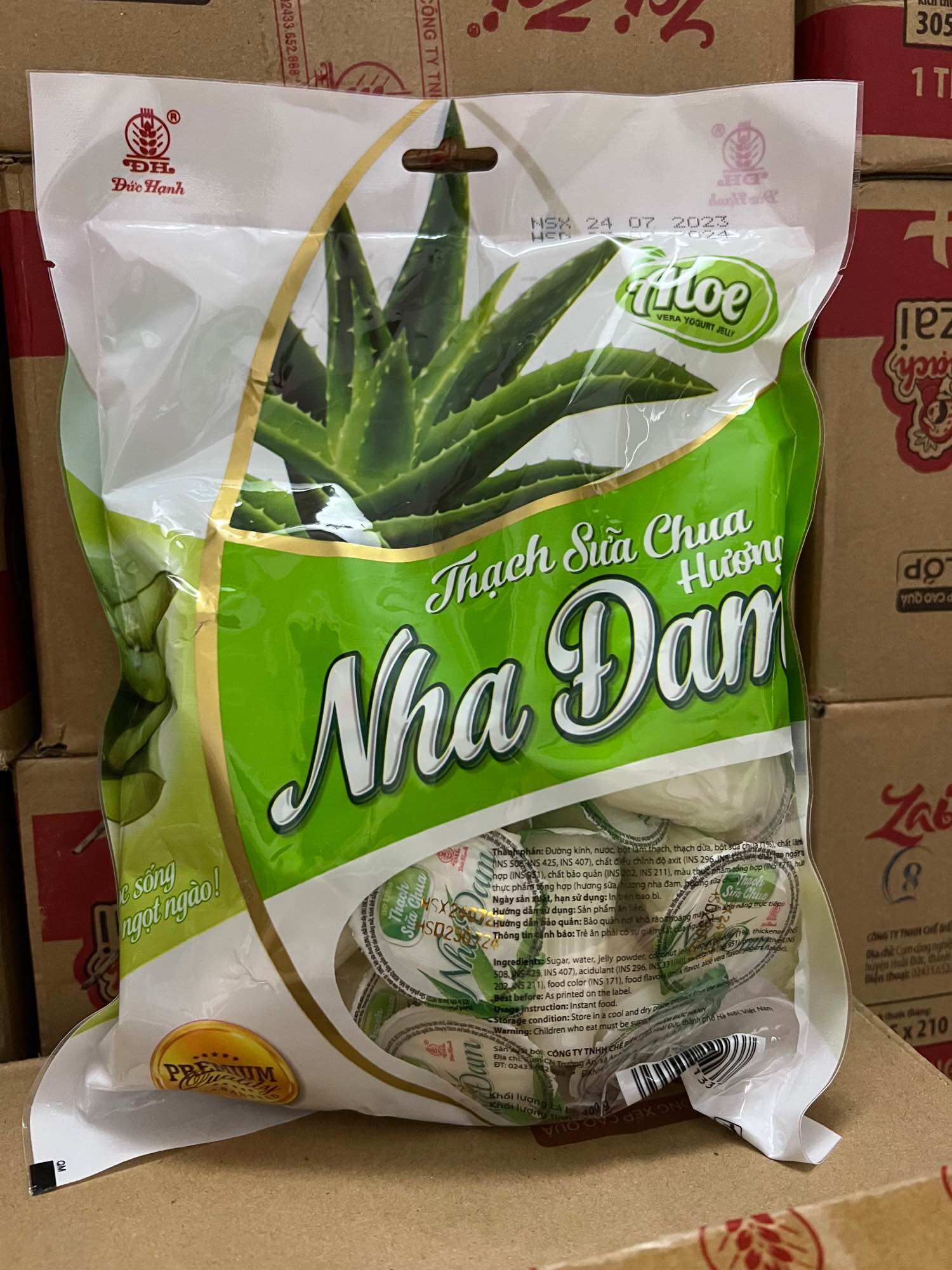 THẠCH SỮA CHUA NHA ĐAM ĐỨC HẠNH TÚI 400gr