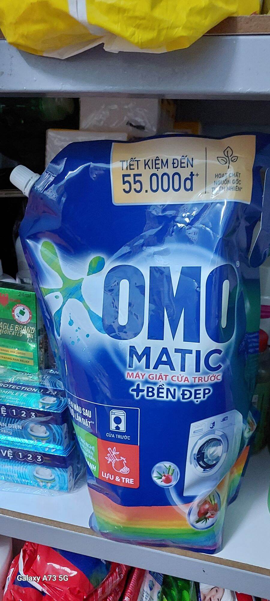 [xả hàng] Nước giặt omo 2.9kg hương lựu tre hoặc oải hương giành cho Cửa Trước (màu xanh) đã có tại shop366tuongvy