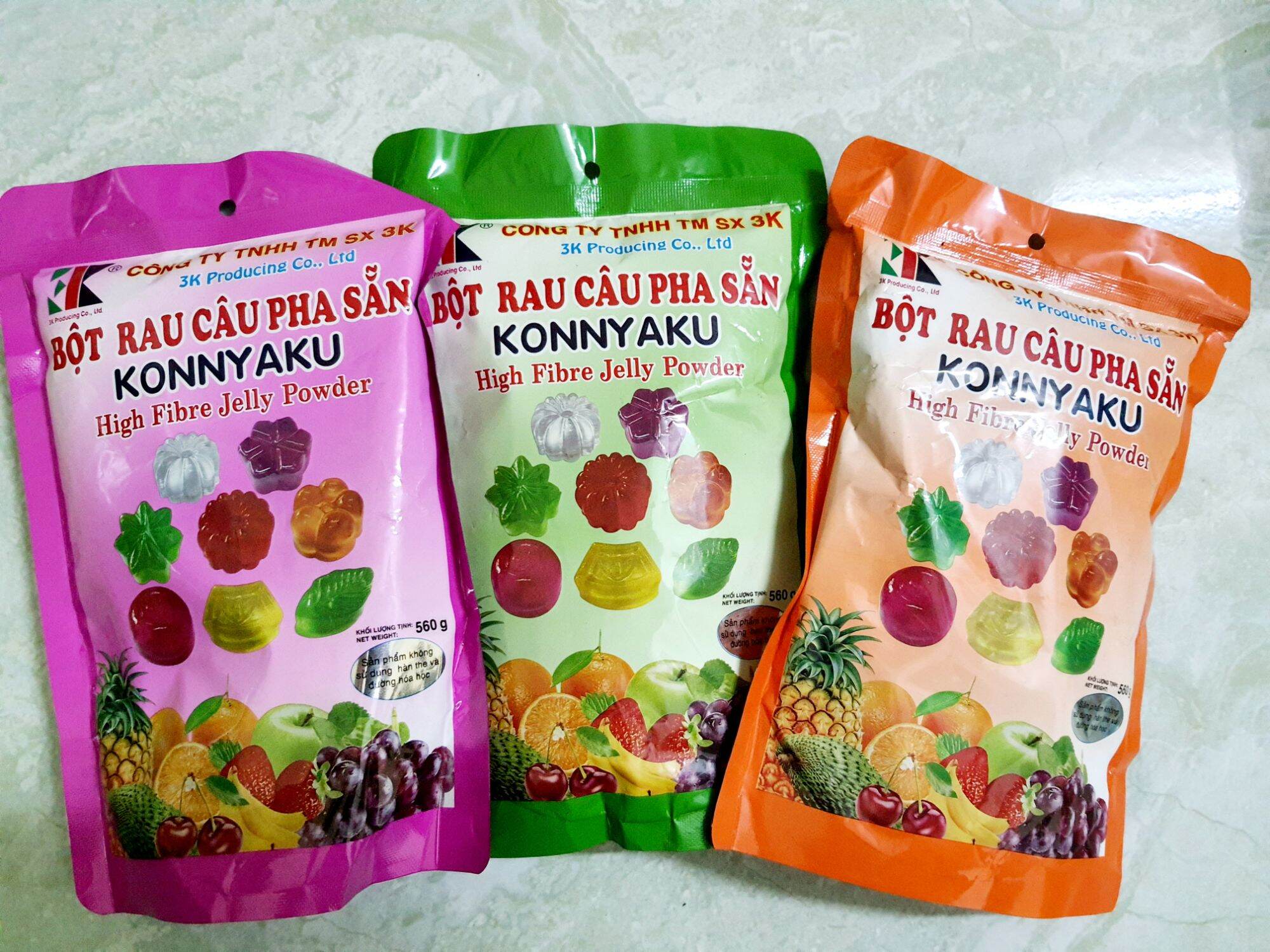 Bột rau câu pha sẵn konnyaku vị cam