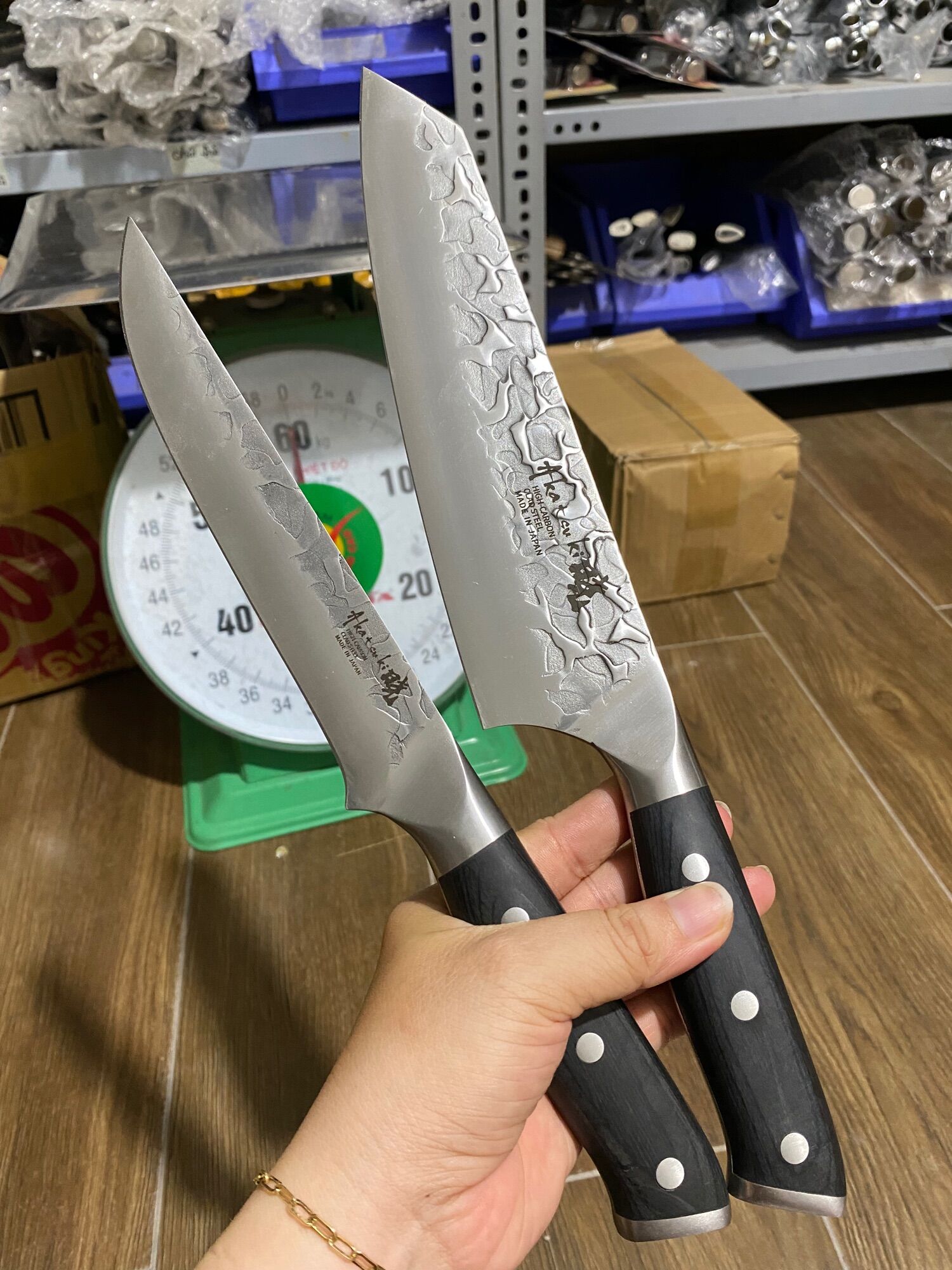 Cặp dao thái lọc Akatsuki nhật bãi, mới 98%