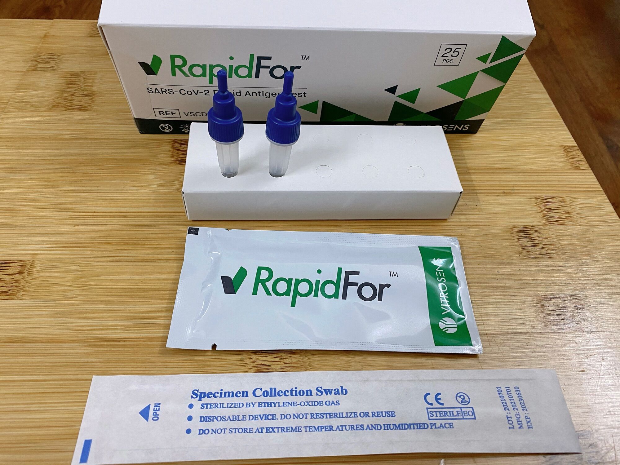 4 bộ test nhanh covid Rapidfor Công nghệ châu âu giá 80k