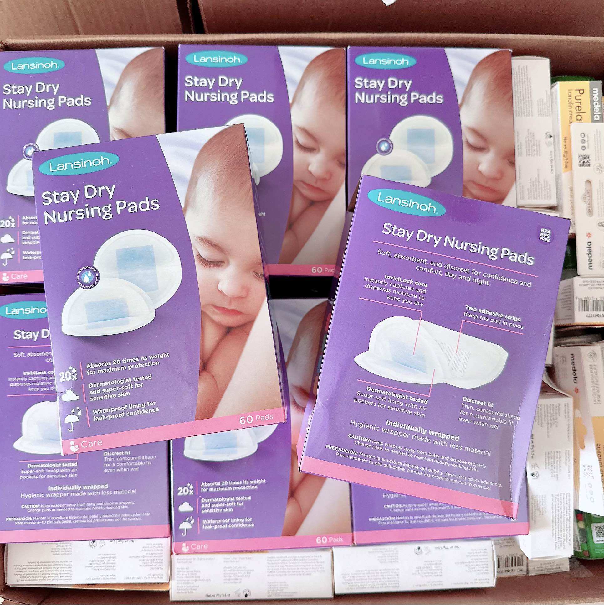 Miếng lót thấm sữa Lasinoh Nursing Pads (hộp 100 miếng)