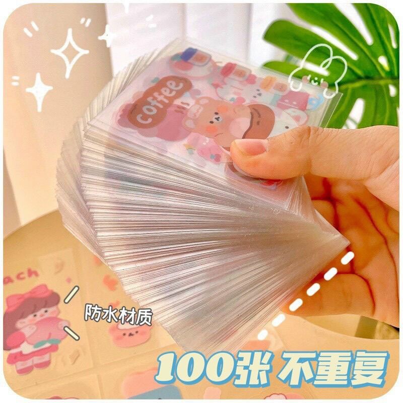 100 tấm sticker ngẫu nhiên không trùng