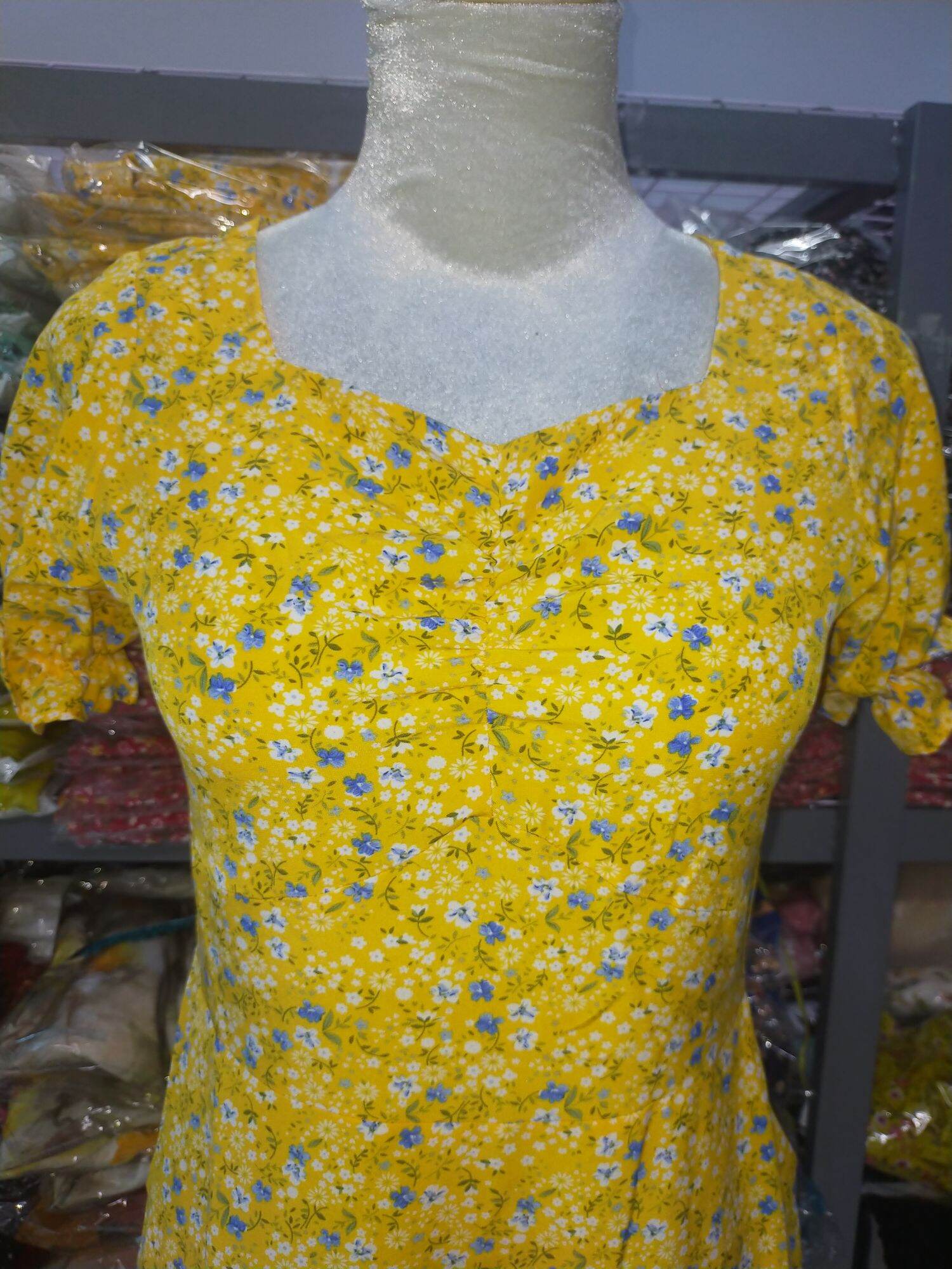 Đầm Hoa Nhí Chất Lụa Size M đến XXL Có Túi.