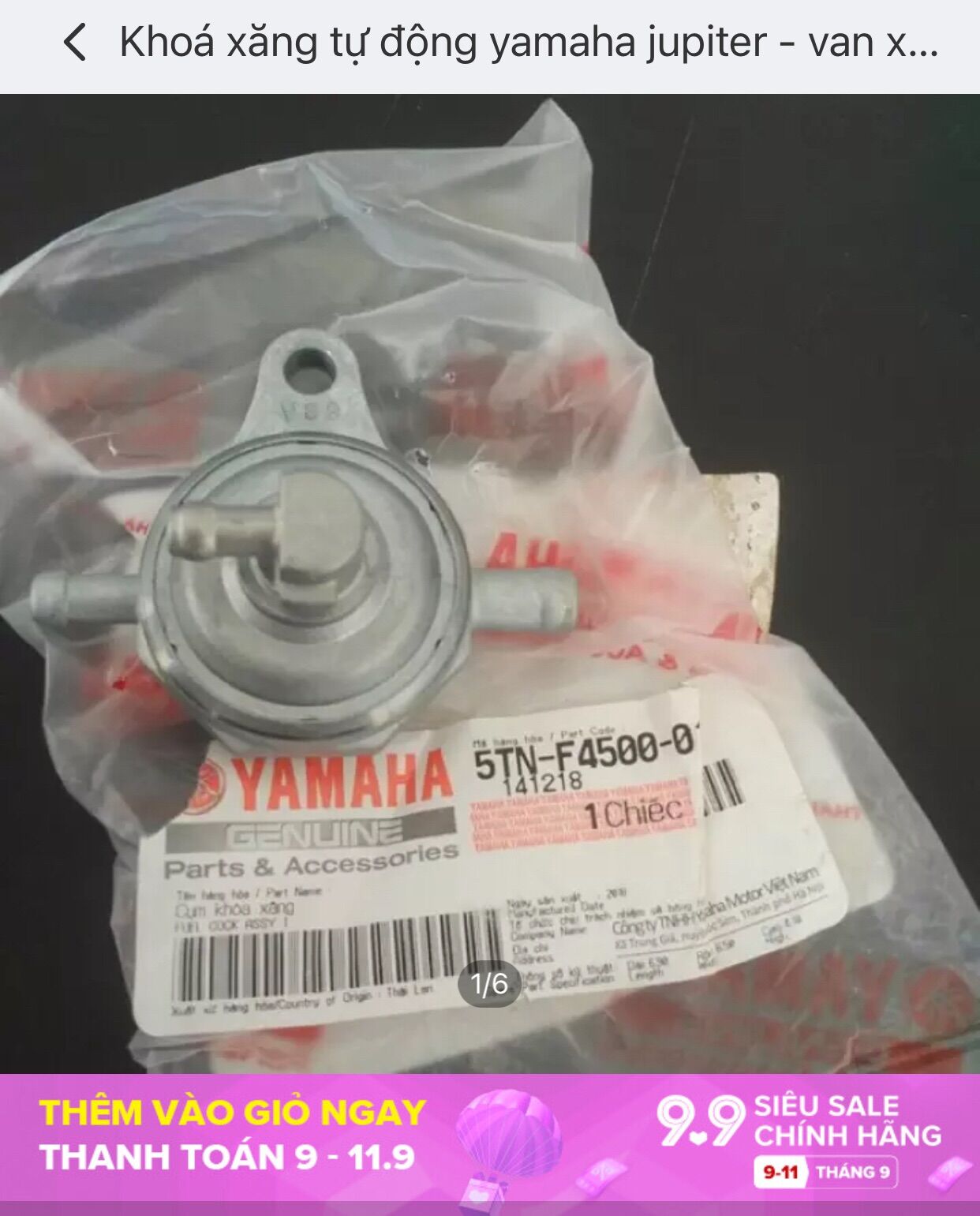 Khoá xăng tự động yamaha jupiter - van xăng sirius