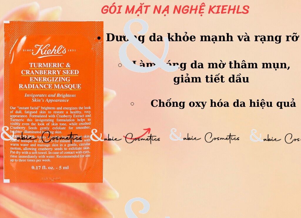 [Sample] Mẫu thử mặt nạ Kiehl’s đất sét - nghệ - cúc - gừng