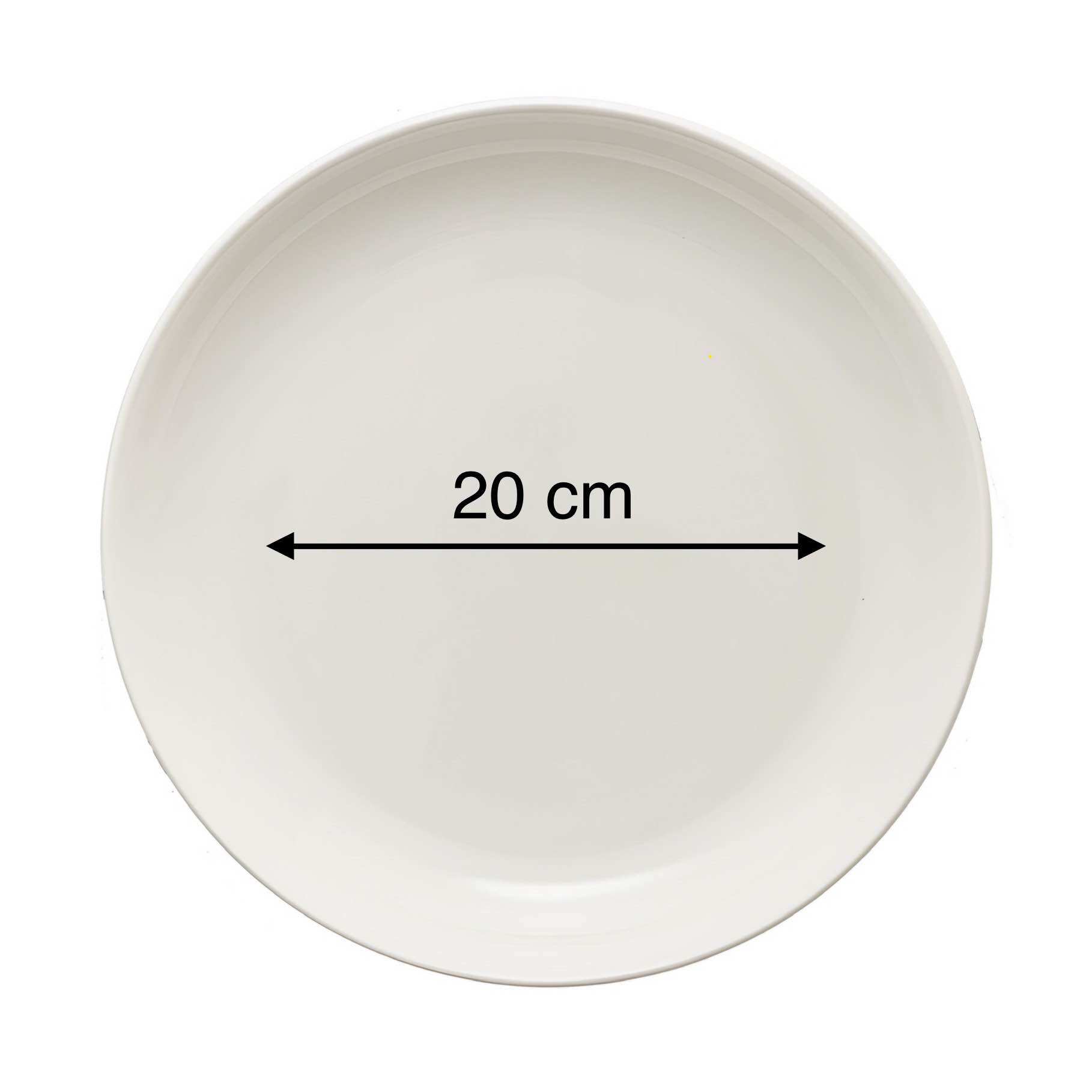 1 cái Dĩa sứ trắng sâu lòng kích thước 20 cm.