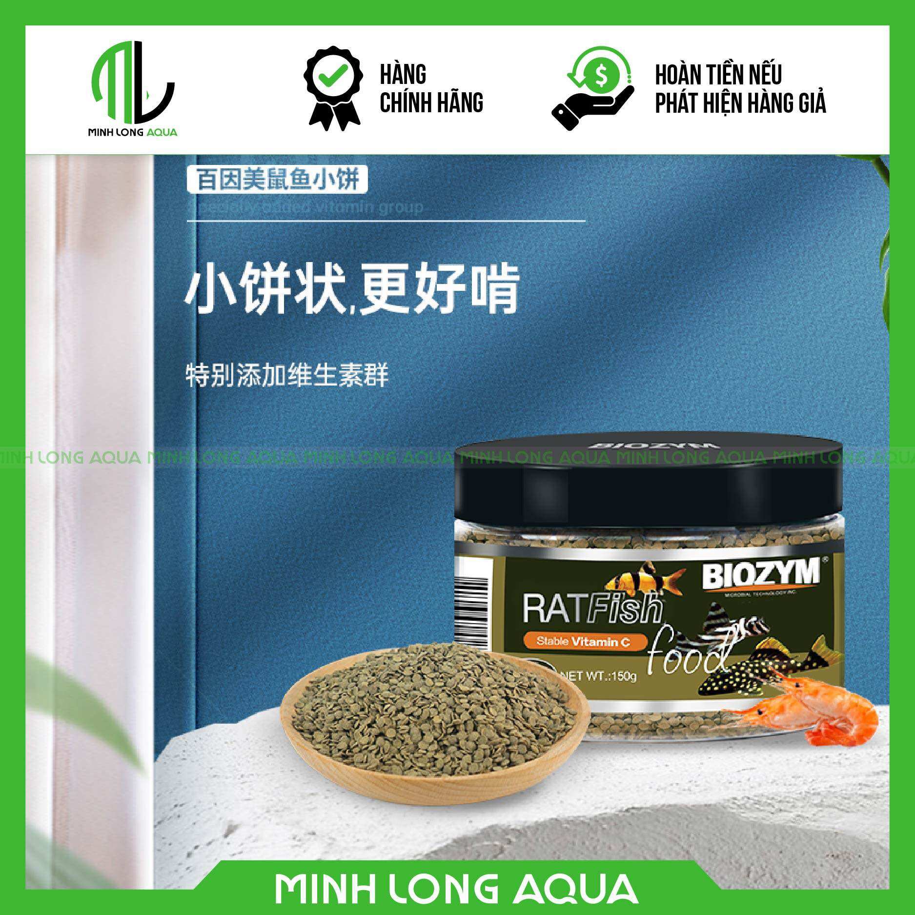Thức ăn cá cảnh Biozym Ratfish cao cấp cho cá Chuột, cá Pleco