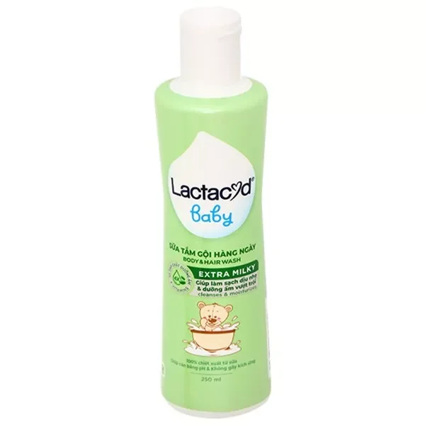 Sữa tắm gọi toàn thân Lactacyd baby chai 250ml thơm