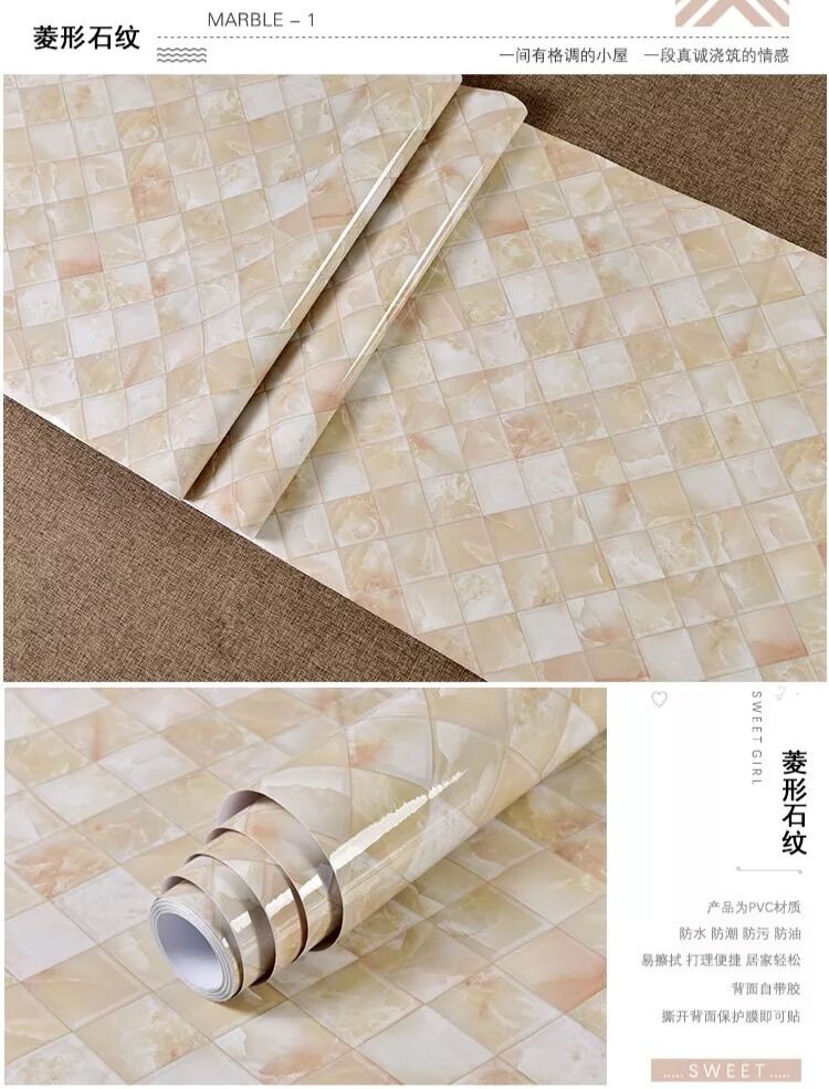 Com bo 5 m Giấy dán tường giả đá khổ lớn 60cm ( sẵn keo)