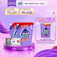 Combo 2 Túi Nước Giặt Xả MaxKleen hương Hoa Nắng (3.8kg/túi) + Lau Bề Mặt Đa Năng