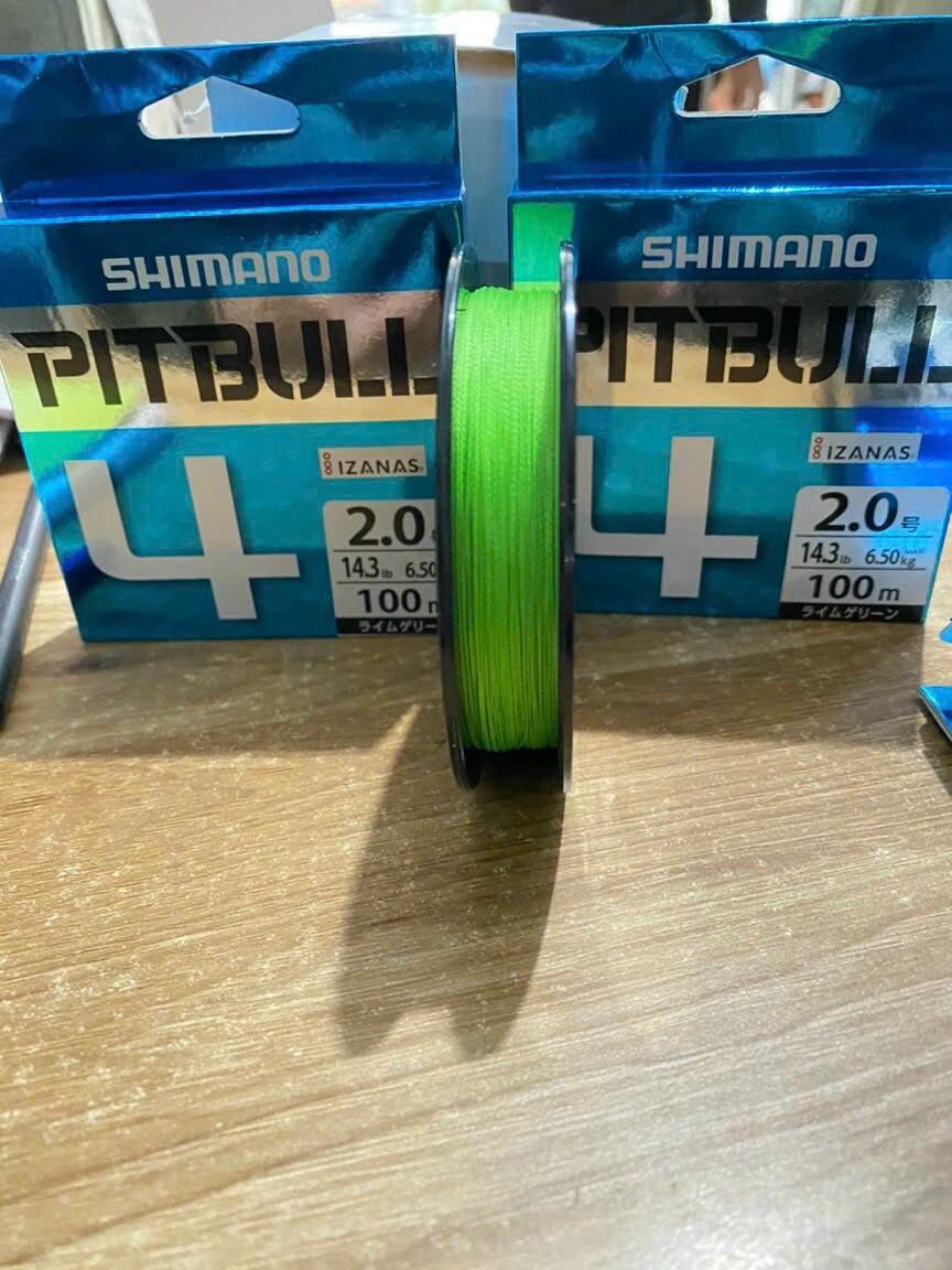 Dây dù câu cá shimano pitbull x4 100m,dây câu cá pe dây dù câu cá cao cấp