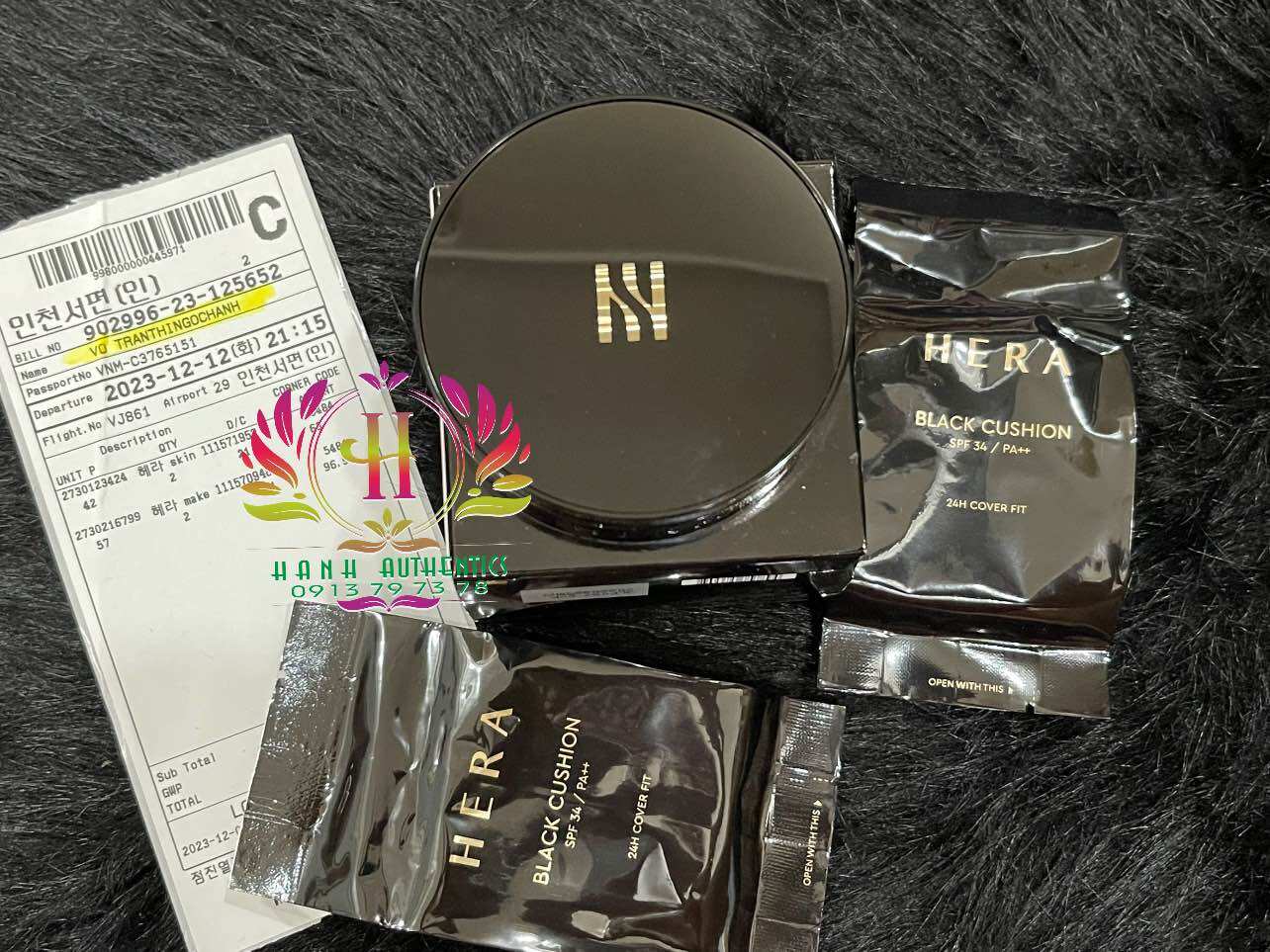 [ Hera ] Phấn Nước Cushion Hera Black Tone 21N1 Tự Nhiên ( Hộp chính + 2 refill )