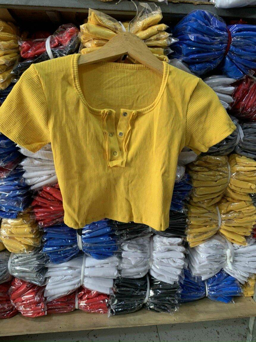 ÁO GÂN CROPTOP NÚT BẤM