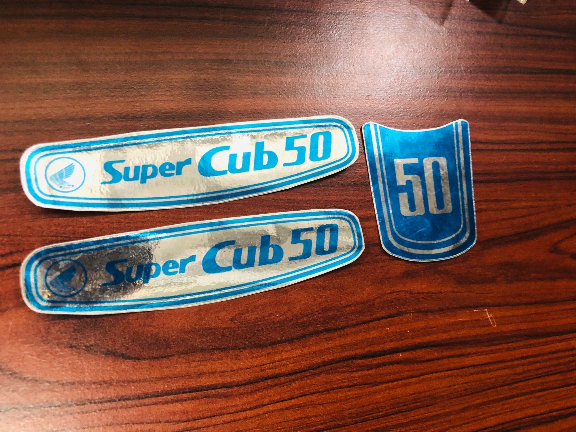 Bộ tem super cub 50-78 xanh decal