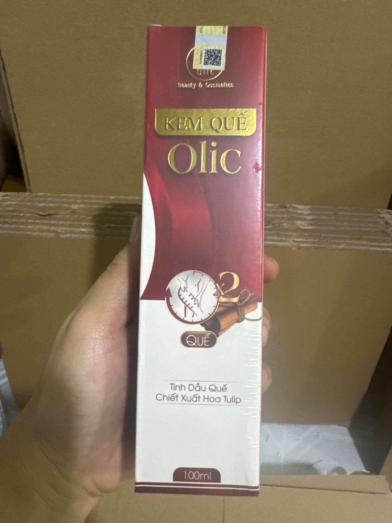 Kem quế olic kèm đai dán và cuộn nilong giảm mỡ bụng