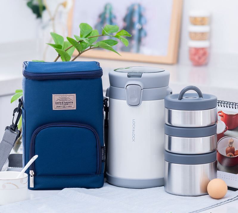 Bộ Hộp Cơm Giữ Nhiệt Lock&Lock Easy Carry LHC8039