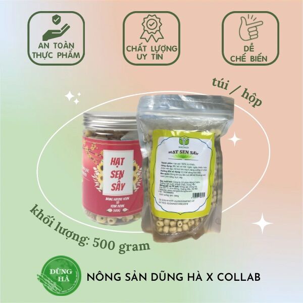 Hạt sen sấy khô ăn liền - túi 500g