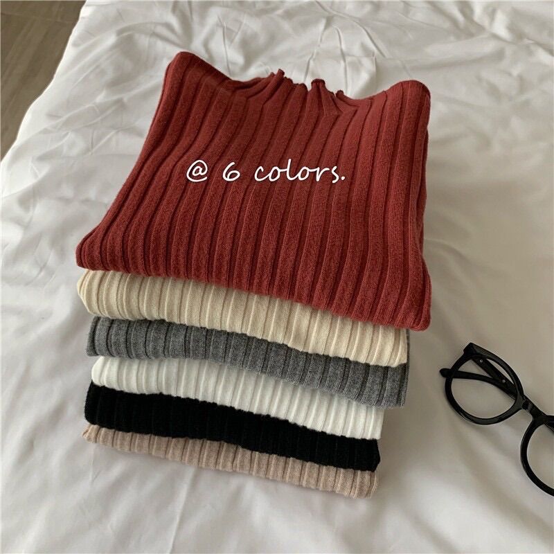 Áo len lông cừu cổ 3 phân mềm mại