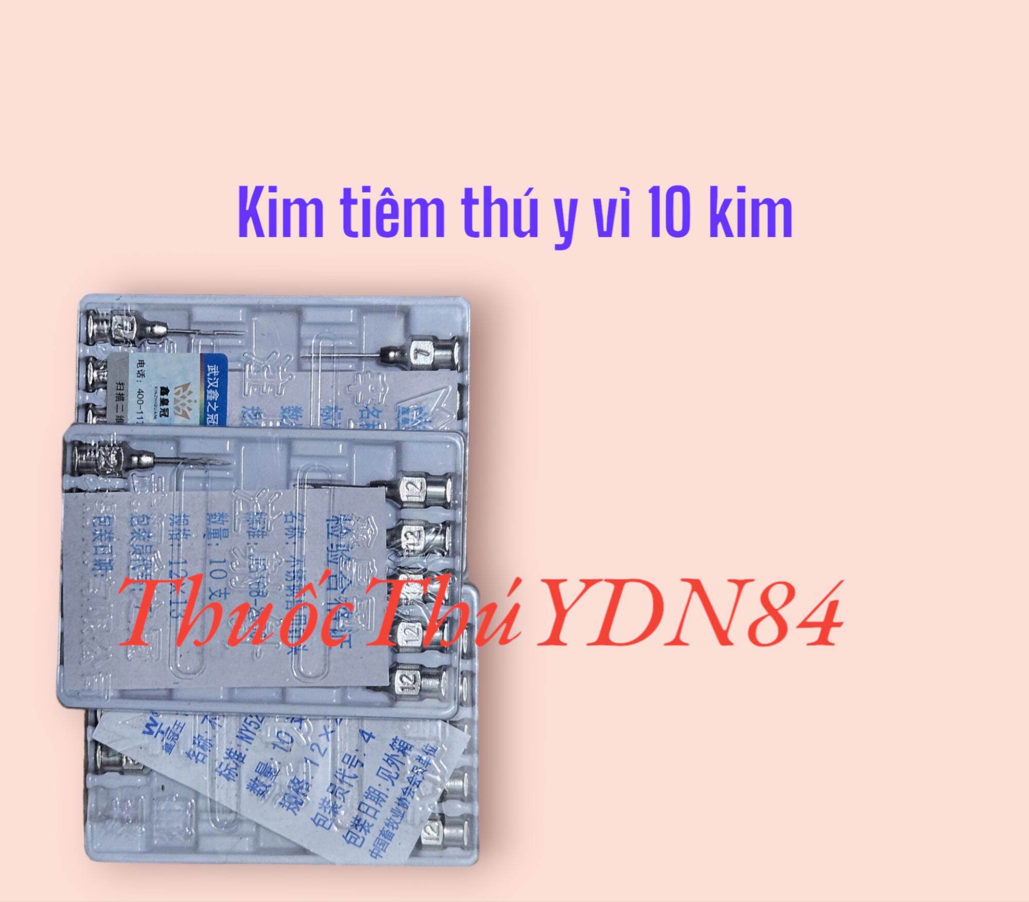 Kim tiêm inox vô trùng dùng trong thú y (Size 7-16) - 1 vỉ X 10 kim