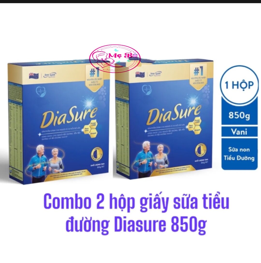 Sữa diasure combo 2 hộp giấy 850gr sữa non tiểu đường