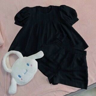 (SHOP TÁO ĐỎ BIGSIZE 50kg đến 90kg) set bộ áo banydoll xếp ly ngực