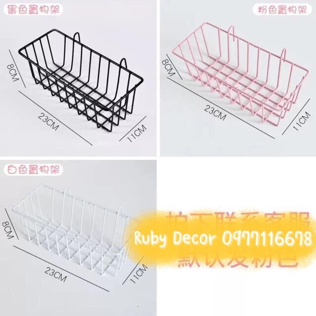 Giỏ lưới treo khung lưới đa năng - decor