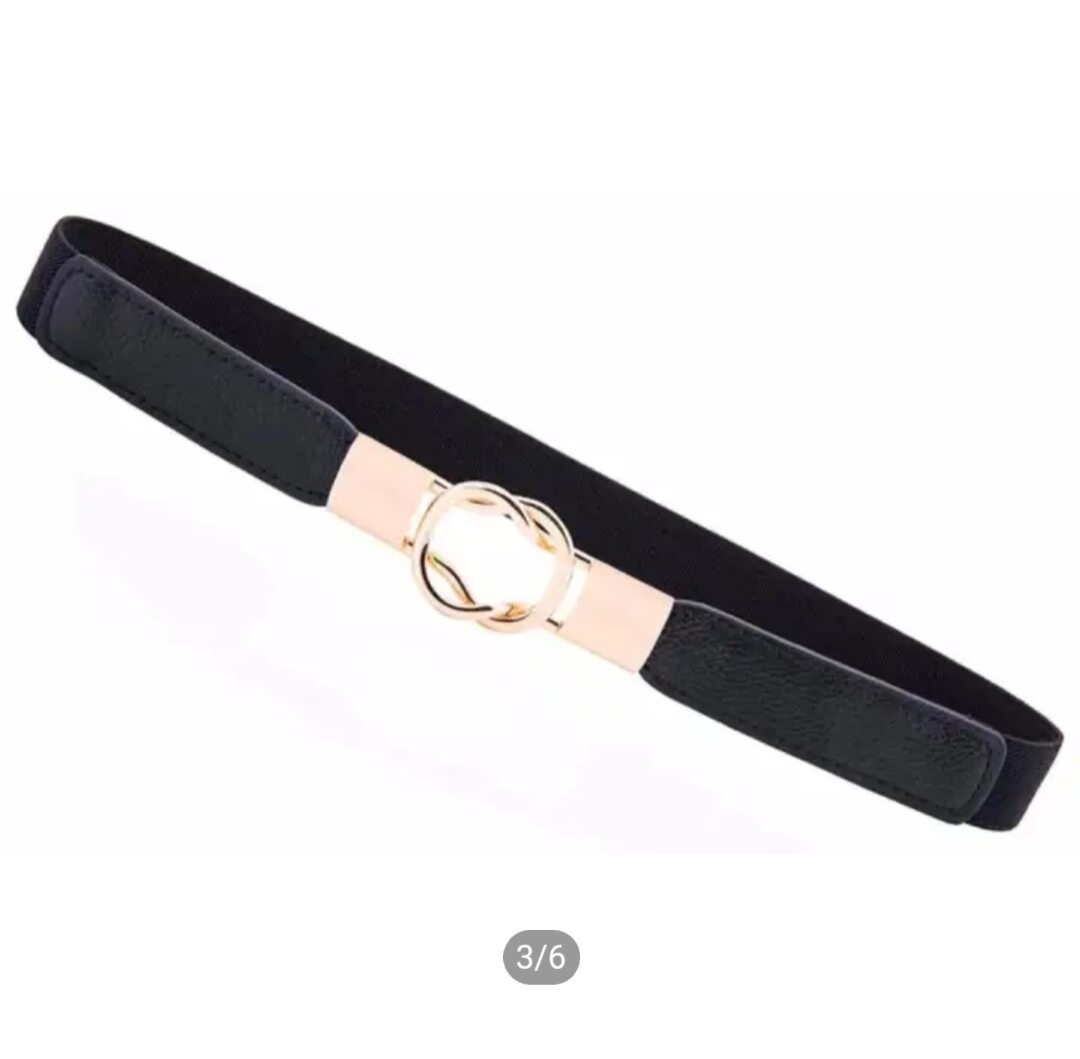[HCM]Thắt lưng Dây nịt nữ đẹp lozenge belts 2cm màu đen