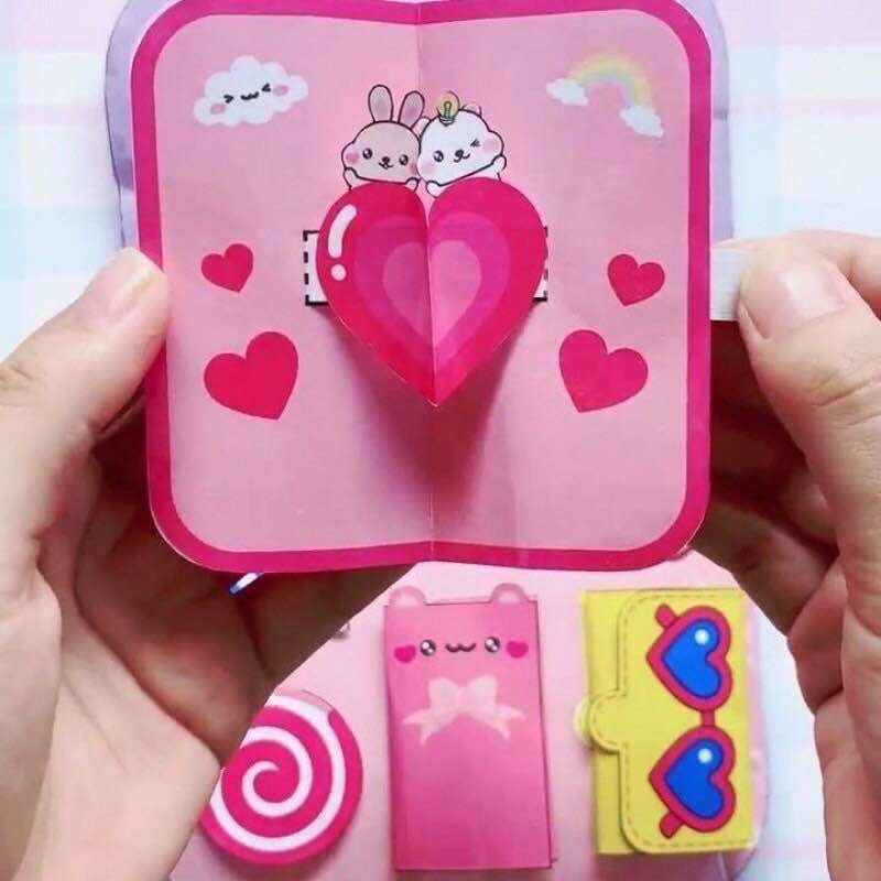 Squishy Túi quà dễ thương của búp bê giấy