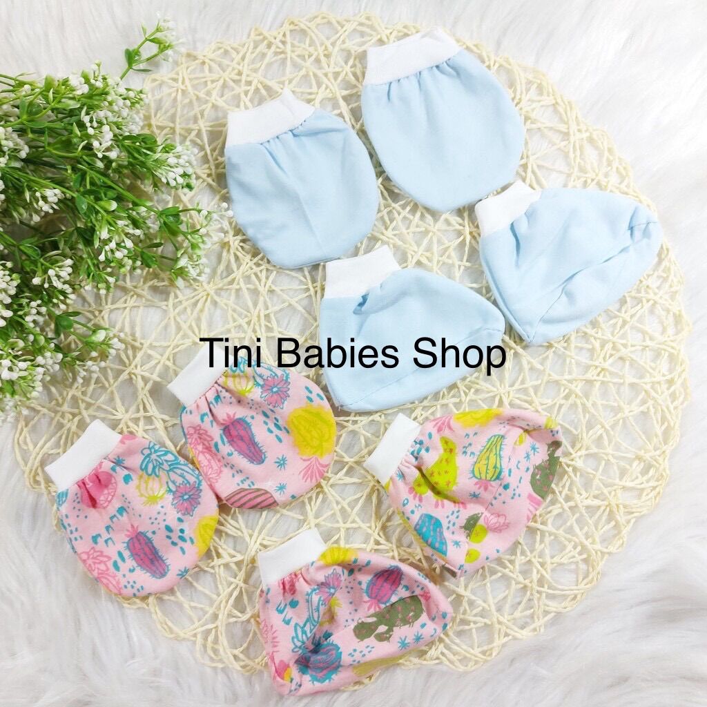 Combo 02 cặp bao tay 02 cặp bao chân cho bé sơ sinh
