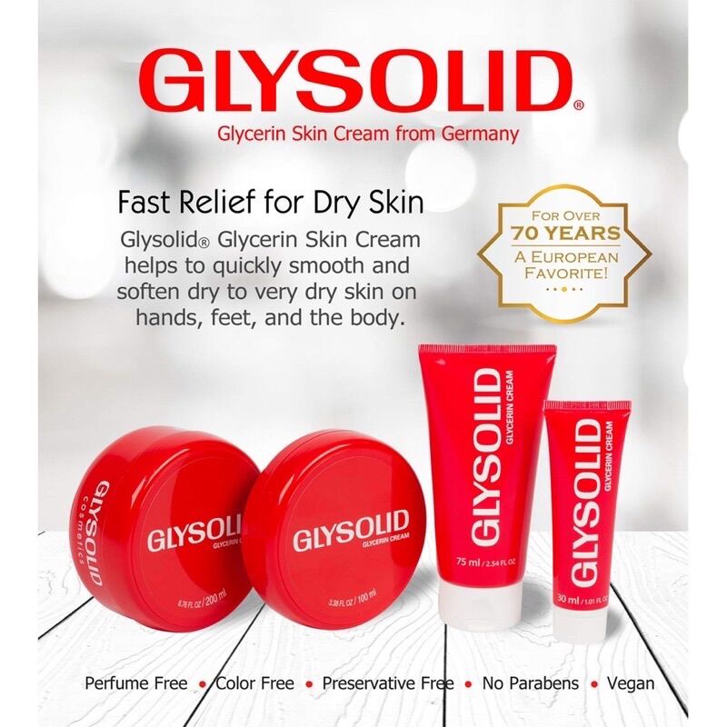 (Bản Đức) Kem trị da khô nẻ Glysolid số 1 của Đức 100ml